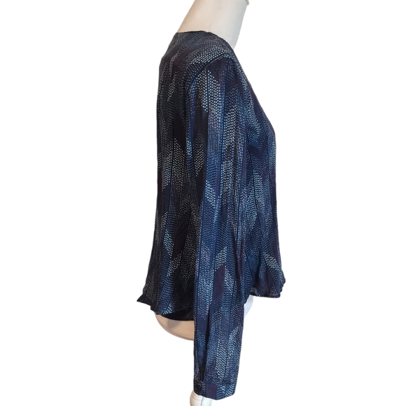 NEW Anthropologie | Cloth & Stone Dotted Herringbone V-Neck Pull Over Blouse - Picture 7 of 13